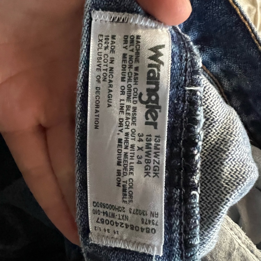 Mens wrangler cowboy cut jeans size 34-34